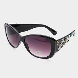 Crystal Embellished Oversized Sunglasses