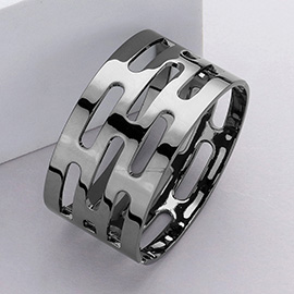 Hinged Metal Bangle Bracelet