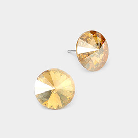 15mm Genuine Crystal Stud Earrings