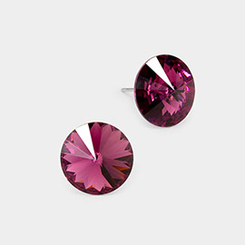 15mm Genuine Crystal Stud Earrings