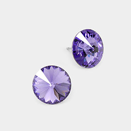 15mm Genuine Crystal Stud Earrings