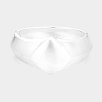 Brushed Metal Hinged Bangle Bracelet