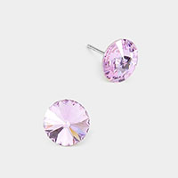 8mm Round Crystal Stud Earrings