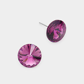 10mm Round Crystal Stud Earrings