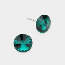 10mm Round Crystal Stud Earrings