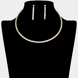 Rhinestone Evening Choker Necklace