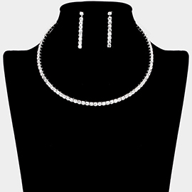 Rhinestone Evening Choker Necklace