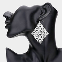 Filigree Metal Kite Earrings