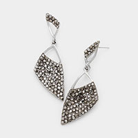 Rhinestone Pave Evening Earrings