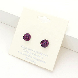 Shamballa Ball Stud Earrings