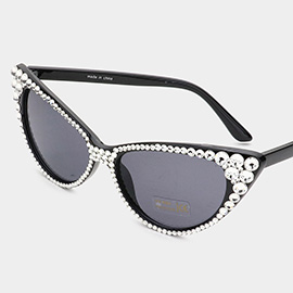 Crystal Cat Eye Sunglasses