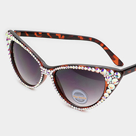 Crystal Cat Eye Sunglasses