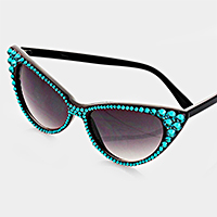 Crystal Cat Eye Sunglasses