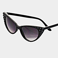 Crystal Cat Eye Sunglasses