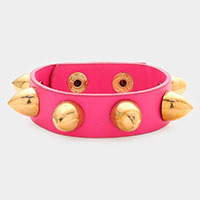 Studded Leather Band Bracelet