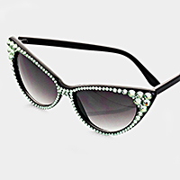 Crystal Cat Eye Sunglasses