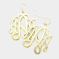 'A' Monogram earrings