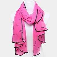 Bow print scarf