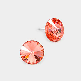 15mm Genuine Crystal Stud Earrings