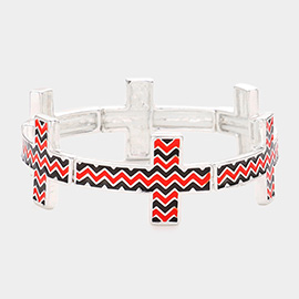 Chevron Cross Stretch Bracelet