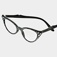 Crystal Cat Eyes Reading Glasses