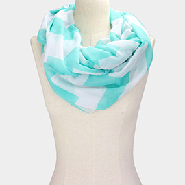 Chevron Pattern Infinity Scarf