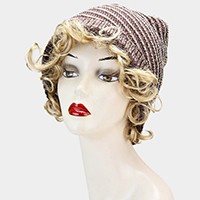 Circular Striped Polyester Beanie