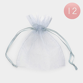 12PCS - 4 X 5 Ribboned Organza Gift Bags