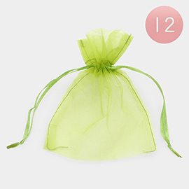 12PCS - 4 X 5 Ribboned Organza Gift Bags