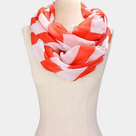 Chevron Pattern Infinity Scarf