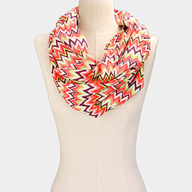 Chevron Pattern Infinity Scarf