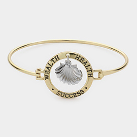 Wealth Health Success Message Shell Hook Bracelet