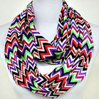 Funky Chevron Polyester Infinity Spring Scarf