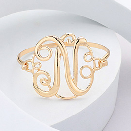 -N- Monogram Curlicue Bracelet