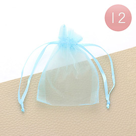 12PCS - 3 X 3.5 Ribboned Organza Gift Bags