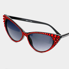 Crystal Cat Eye Sunglasses