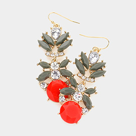 Resin Leaf Drop Earrings