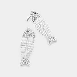 Fishbone Stud Earrings