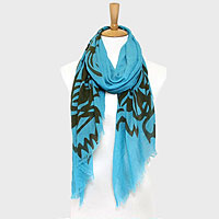 Tiger Print Cotton Scarf