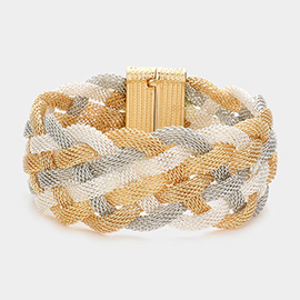 Braided Metal Mesh Magnetic Bracelet