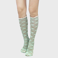 Big Flower Knee High Socks