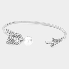 Pearl Accented Arrow Bracelet