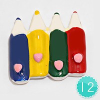 12 PCS - Pencils Resin Cabochons