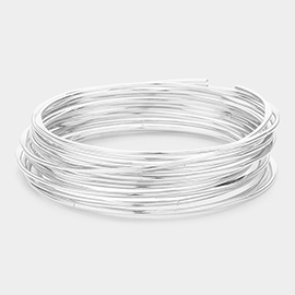 12PCS - Metal Stackable Bangle Bracelets