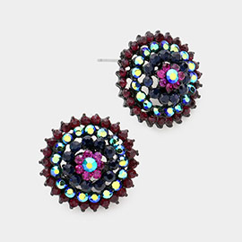 Bloom Crystal Rhinestone Stud Earrings