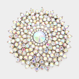 Glass Crystal Bubble Pin Brooch