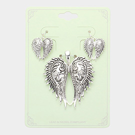 Angel Wings Pendant Set