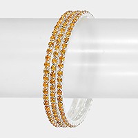 Crystal rhinestone stack evening bracelet