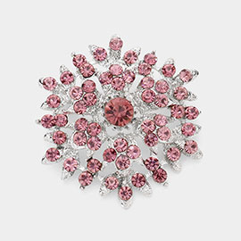 Bubble Stone Cluster Snowflake Pin Brooch