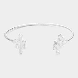 Metal Cactus Tip Cuff Bracelet